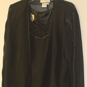 Black Rhinestone Evening Gown